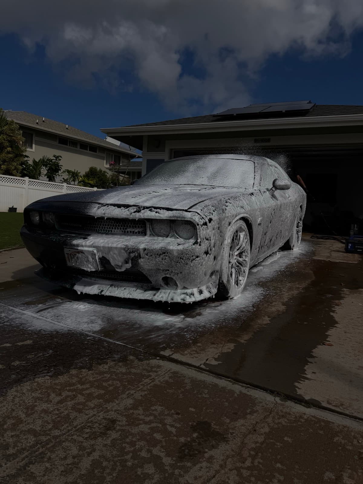 Mobile car detailing foam wash in progress — Ewa Beach, Oahu Hawaii